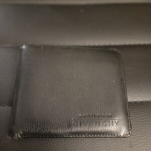 Black Leather Givenchy Gentleman Bifold Wallet 